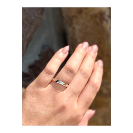 3mm Gümüş Oval Alyans